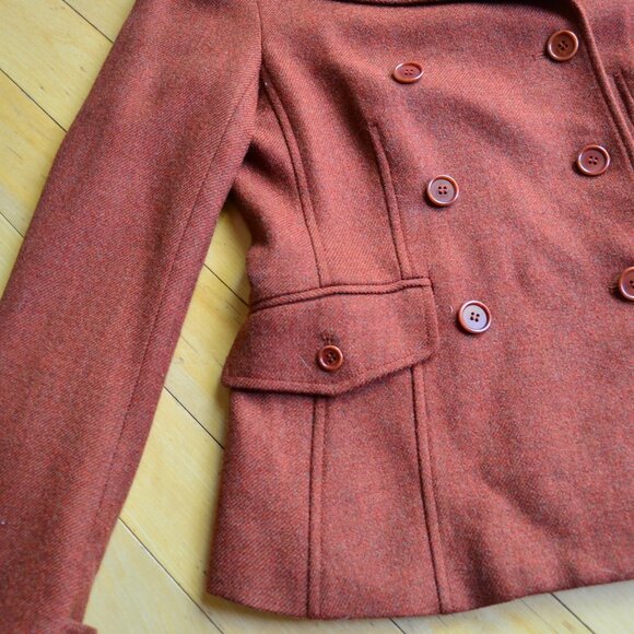 Theory Wool Double Breasted Blazer Size 2 - Picture 4 of 16